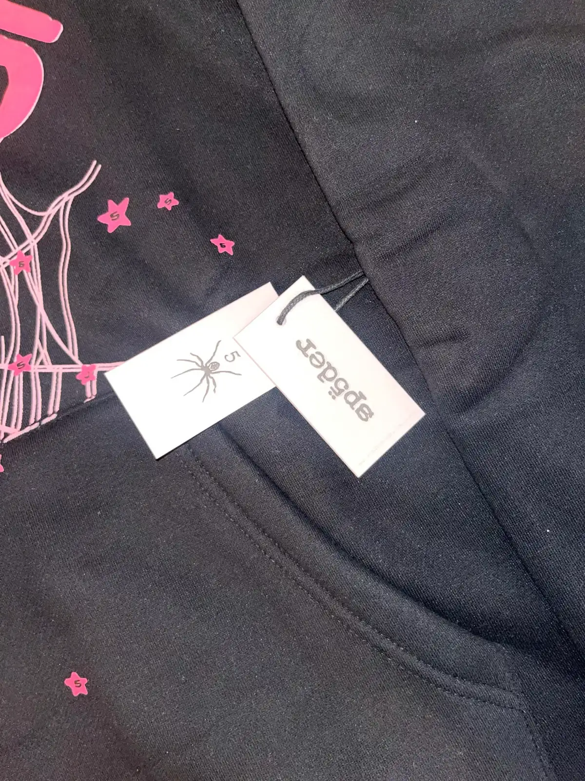 Sp5der Angel Number 666 Hoodie Black/Pink 4 Sp5der Angel Number 666 Hoodie Black/Pink