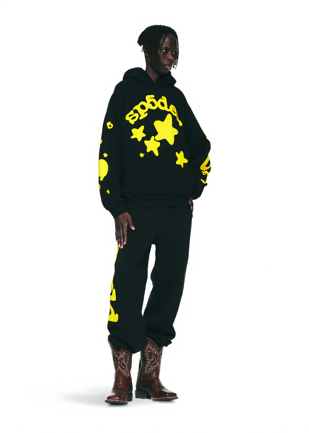 Sp5der Beluga Hoodie Onyx/Yellow 5 Sp5der Beluga Hoodie Onyx/Yellow