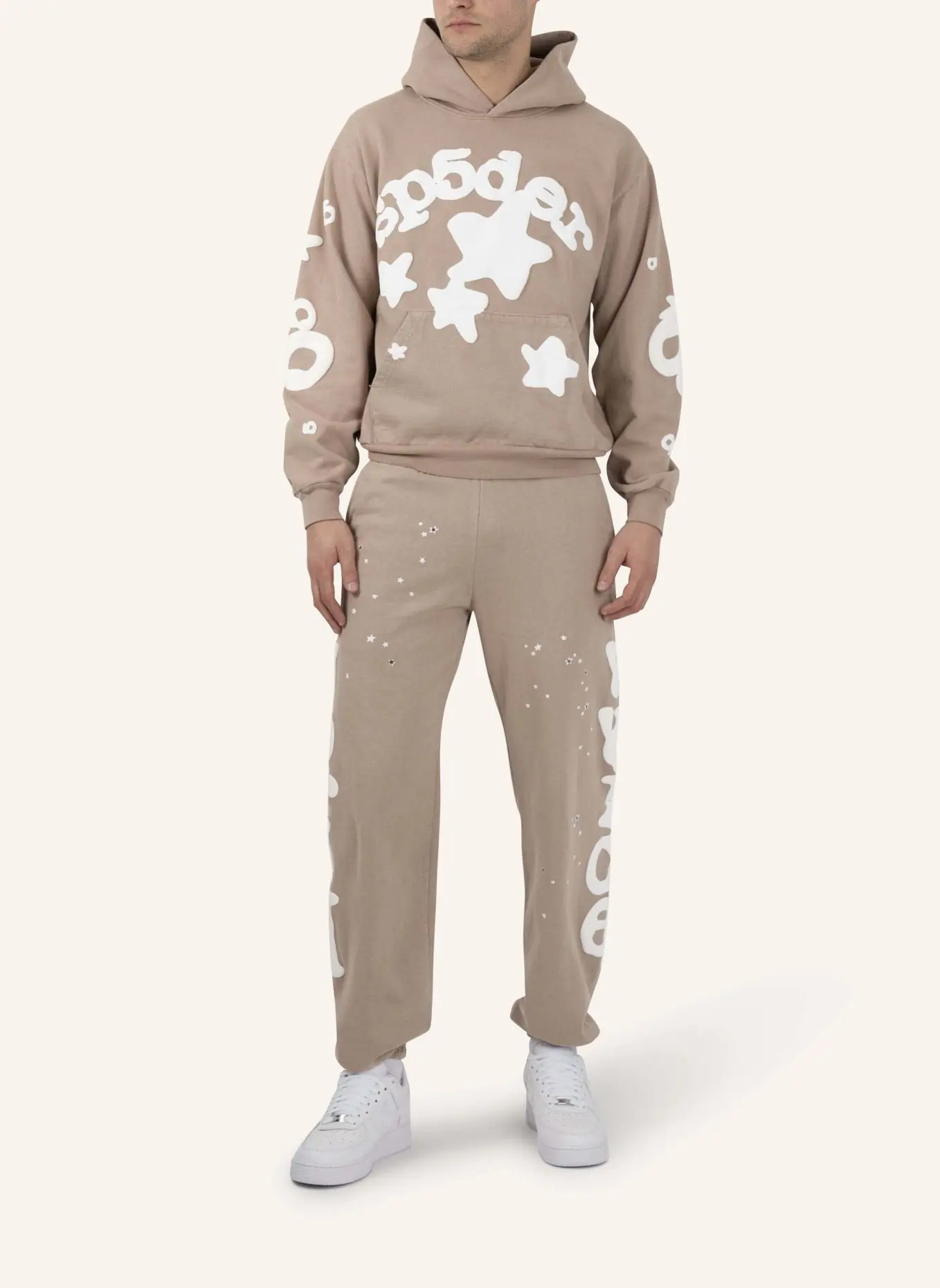 Sp5der Beluga Hoodie Light Brown 5 Sp5der Beluga Hoodie Light Brown
