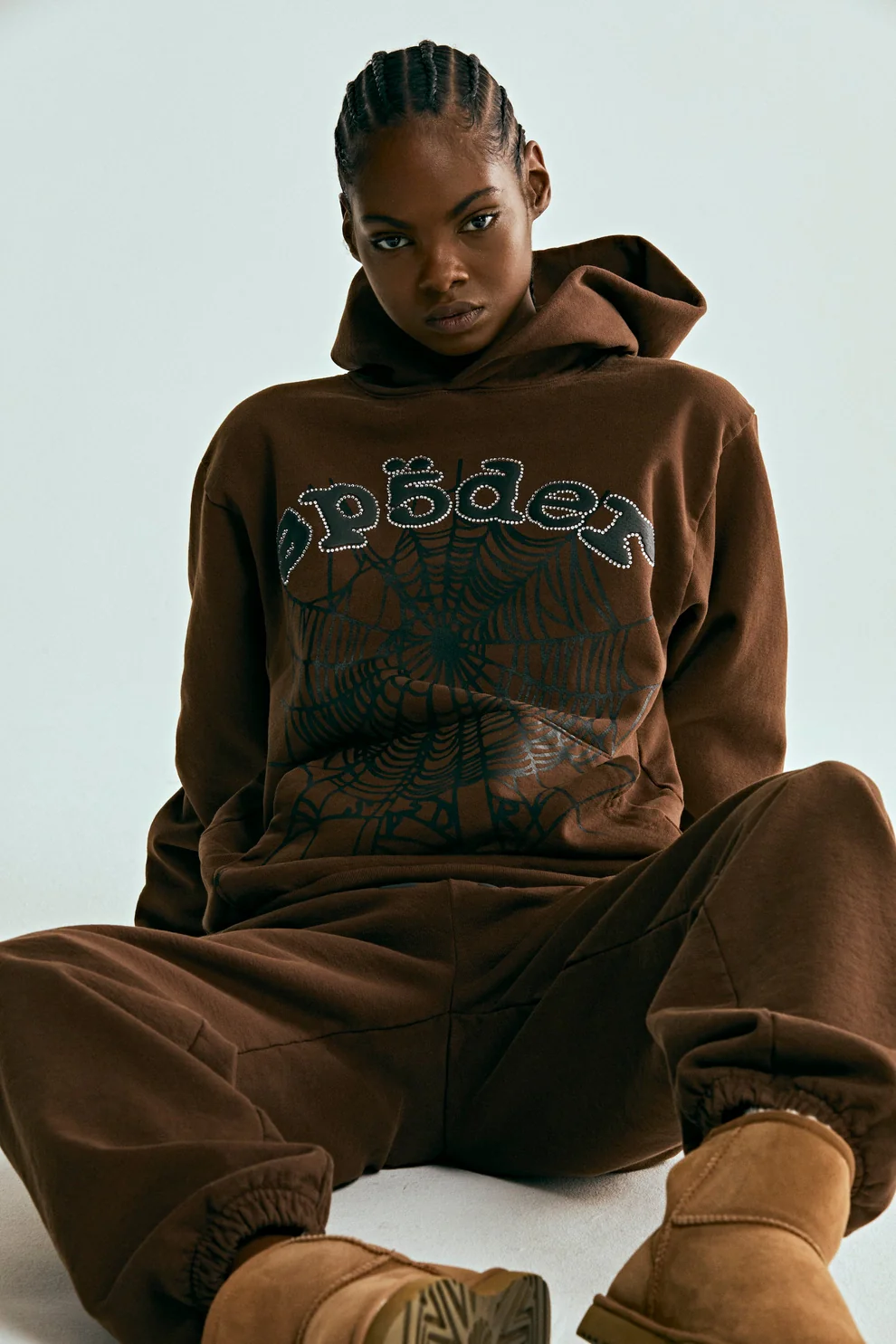SP5DER OG WEB HOODIE BROWN 9 SP5DER OG WEB HOODIE BROWN