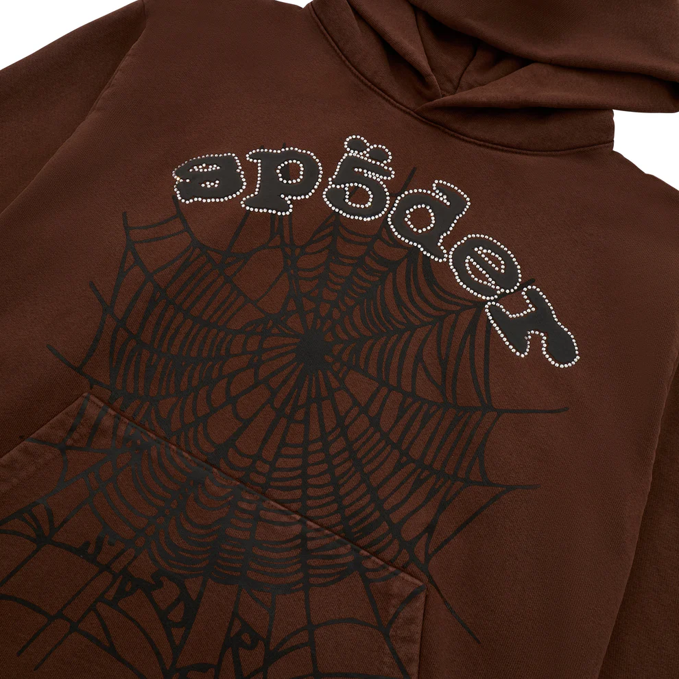 SP5DER OG WEB HOODIE BROWN 3 SP5DER OG WEB HOODIE BROWN