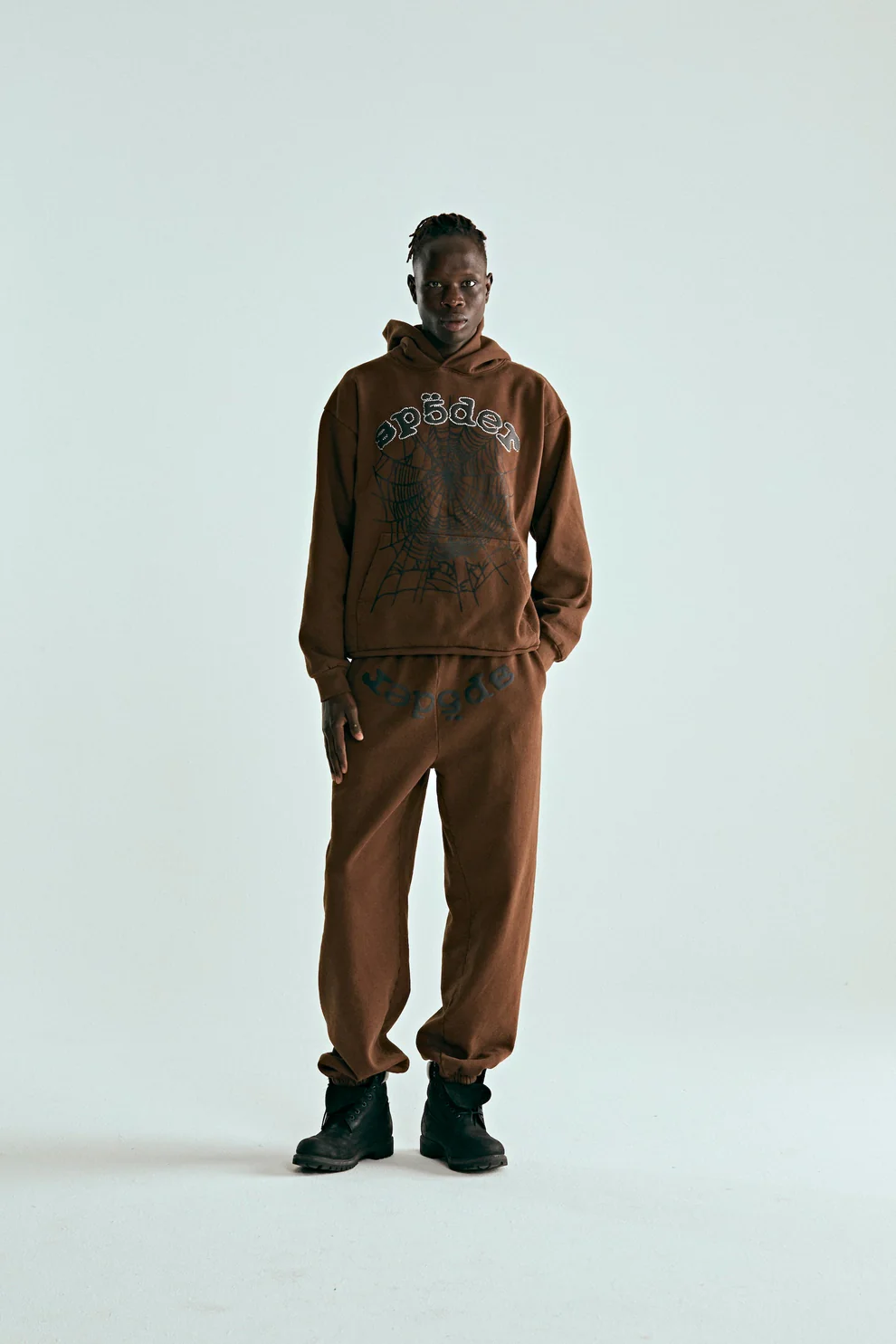 SP5DER OG WEB HOODIE BROWN 4 SP5DER OG WEB HOODIE BROWN
