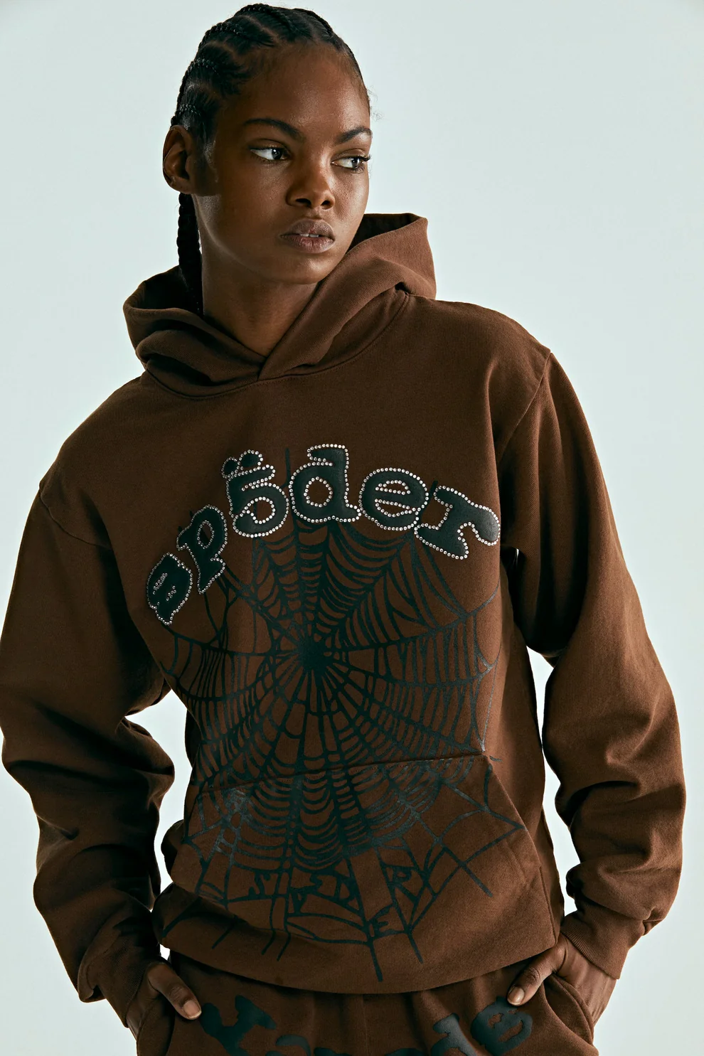 SP5DER OG WEB HOODIE BROWN 8 SP5DER OG WEB HOODIE BROWN
